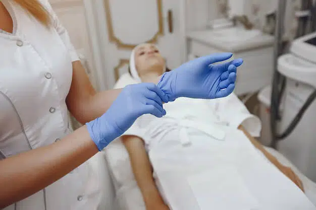 woman cosmetology bleaching service in Dubai